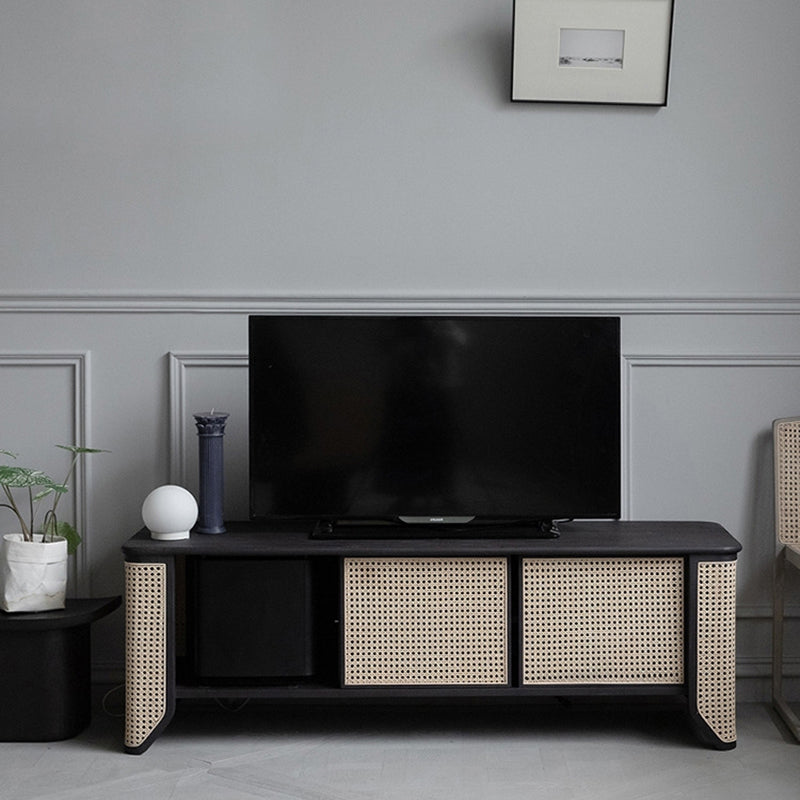 Solid Wood TV Media Console Scandinavian TV Stand for Living Room