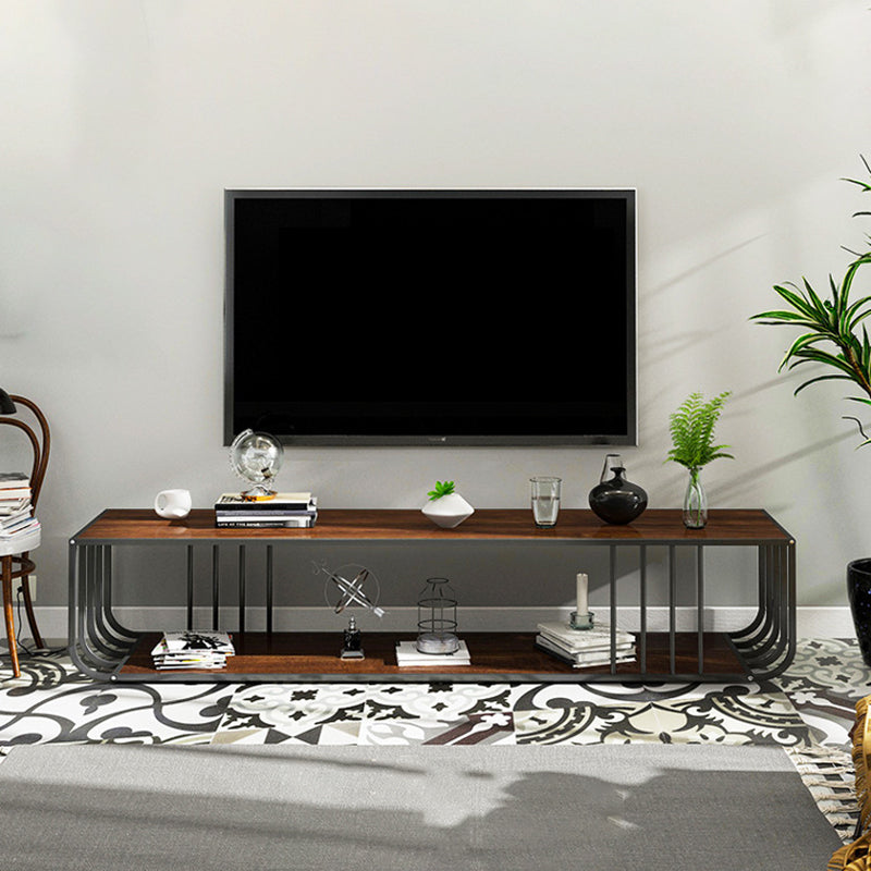 Contemporary TV Console Open Storage TV Stand Console for Living Room