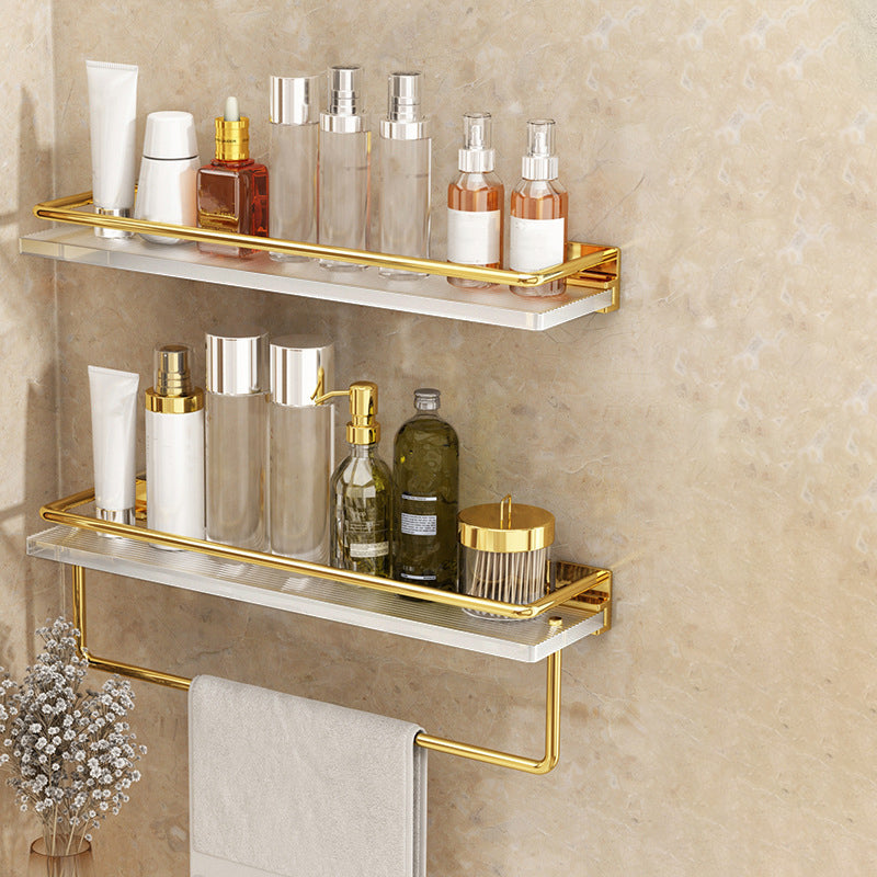 Modern Silver/Gold Bathroom Hardware Set Bath Shelf Bathroom Set