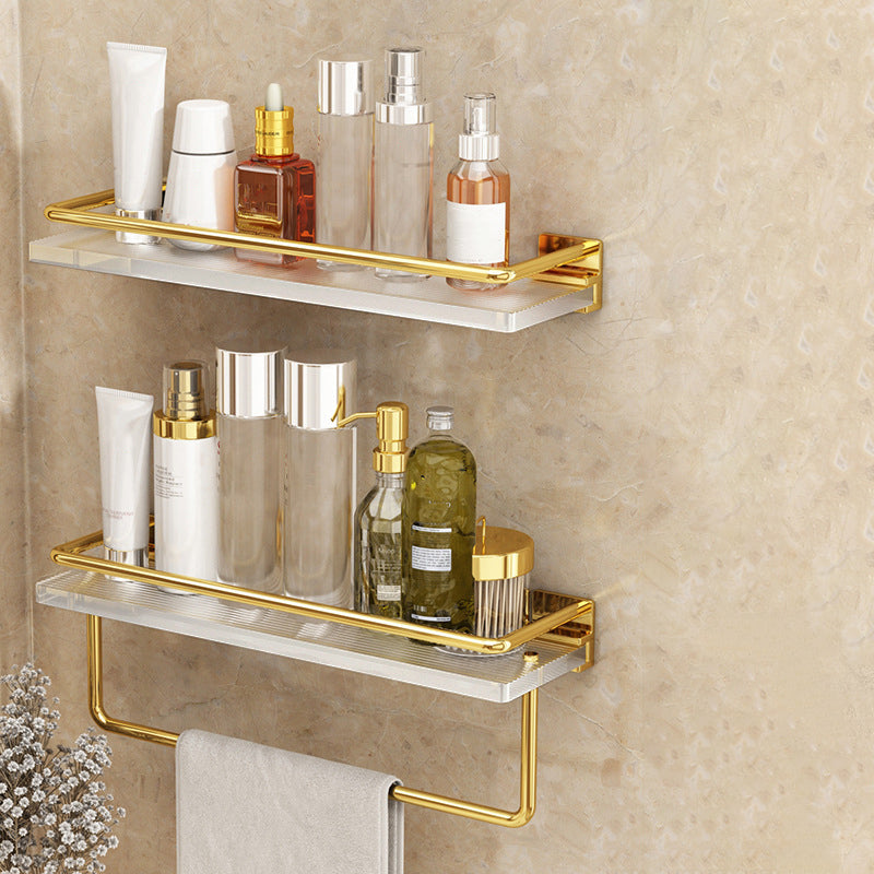 Modern Silver/Gold Bathroom Hardware Set Bath Shelf Bathroom Set