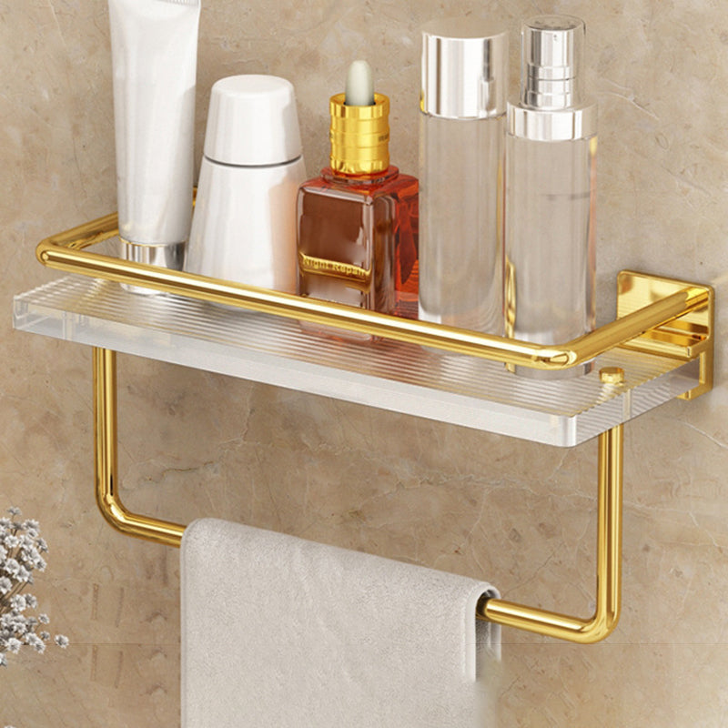 Modern Silver/Gold Bathroom Hardware Set Bath Shelf Bathroom Set