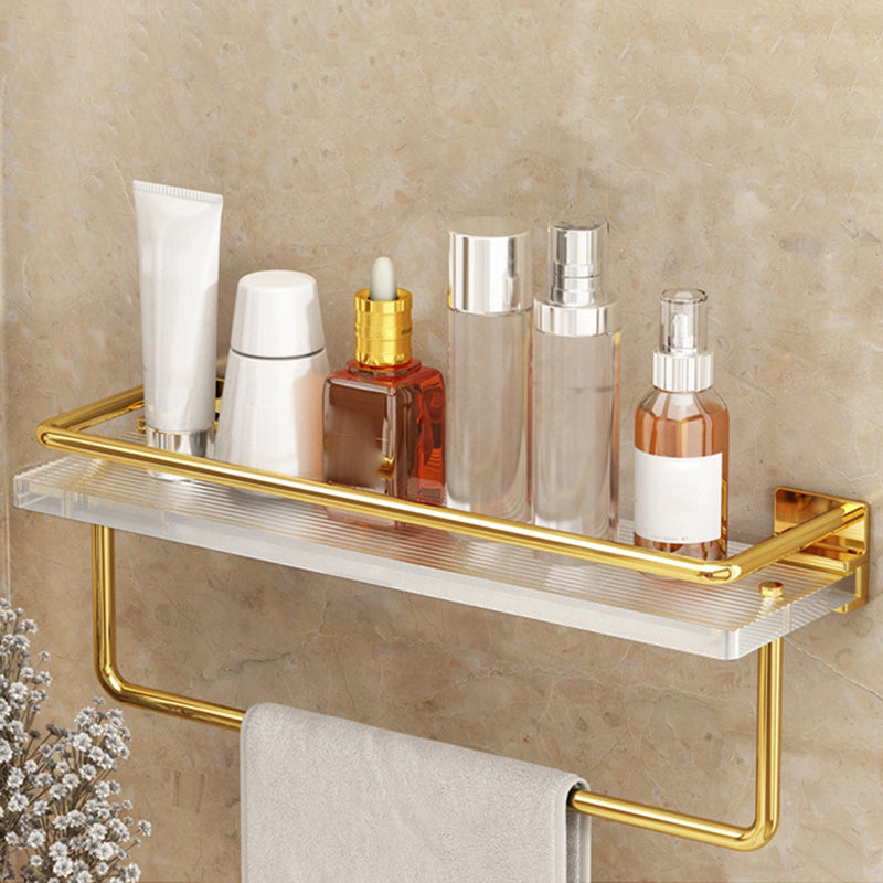 Modern Silver/Gold Bathroom Hardware Set Bath Shelf Bathroom Set