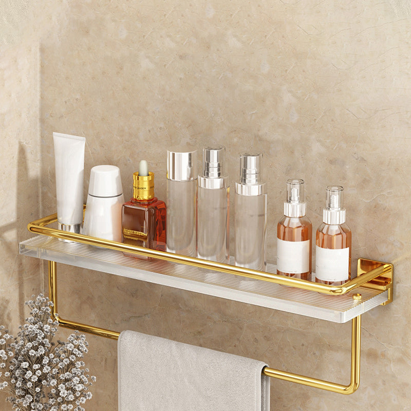 Modern Silver/Gold Bathroom Hardware Set Bath Shelf Bathroom Set