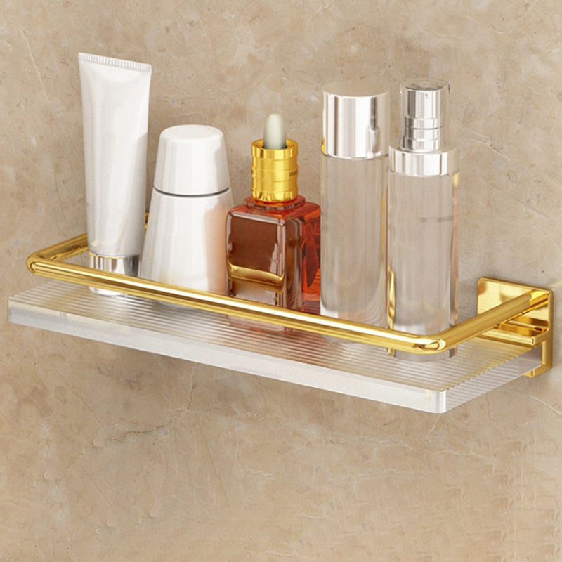 Modern Silver/Gold Bathroom Hardware Set Bath Shelf Bathroom Set