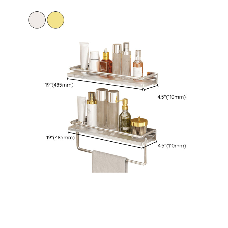 Modern Silver/Gold Bathroom Hardware Set Bath Shelf Bathroom Set