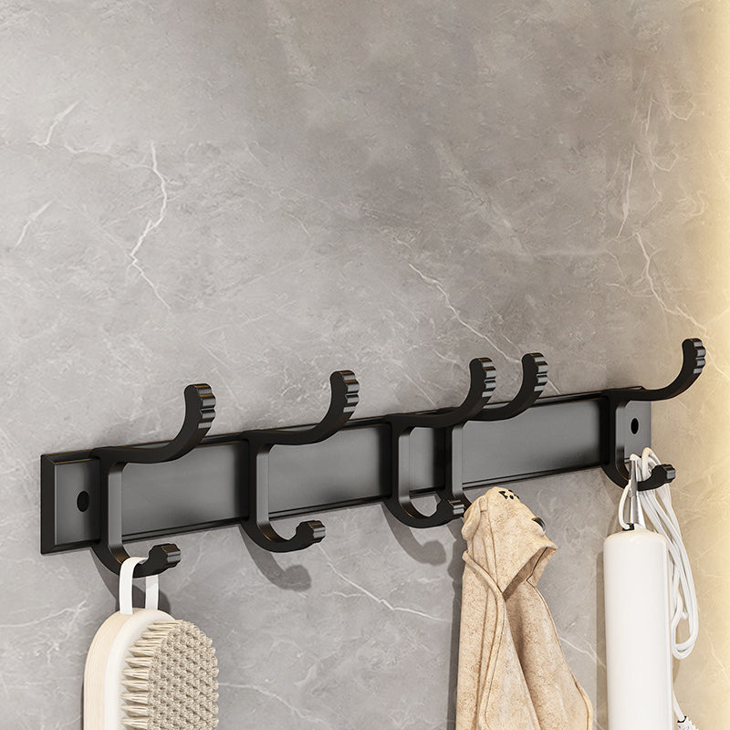 Modern Black Metal Bath Hardware Set Towel Bar Bathroom Hardware Set