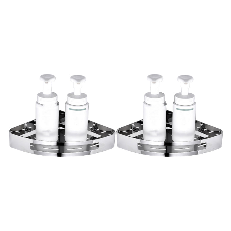 Modern Bathroom Hardware Set Silver Bath Shelf Bath Hardware Set