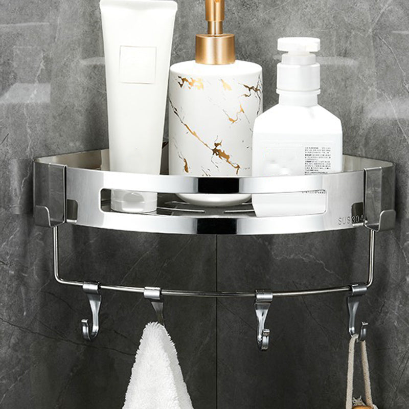 Modern Bathroom Hardware Set Silver Bath Shelf Bath Hardware Set