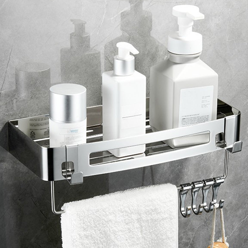 Modern Bathroom Hardware Set Silver Bath Shelf Bath Hardware Set