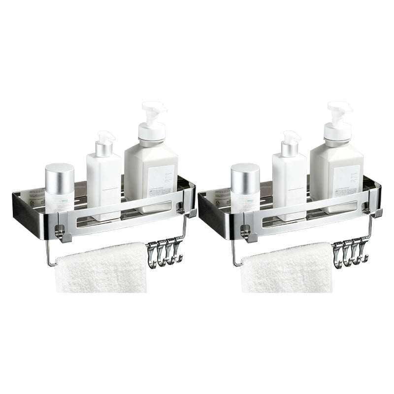 Modern Bathroom Hardware Set Silver Bath Shelf Bath Hardware Set