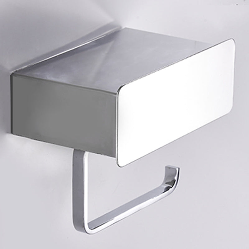 2 Piece Stainless Steel Classic Bathroom Accessory Set Black & Chrome Paper Holder