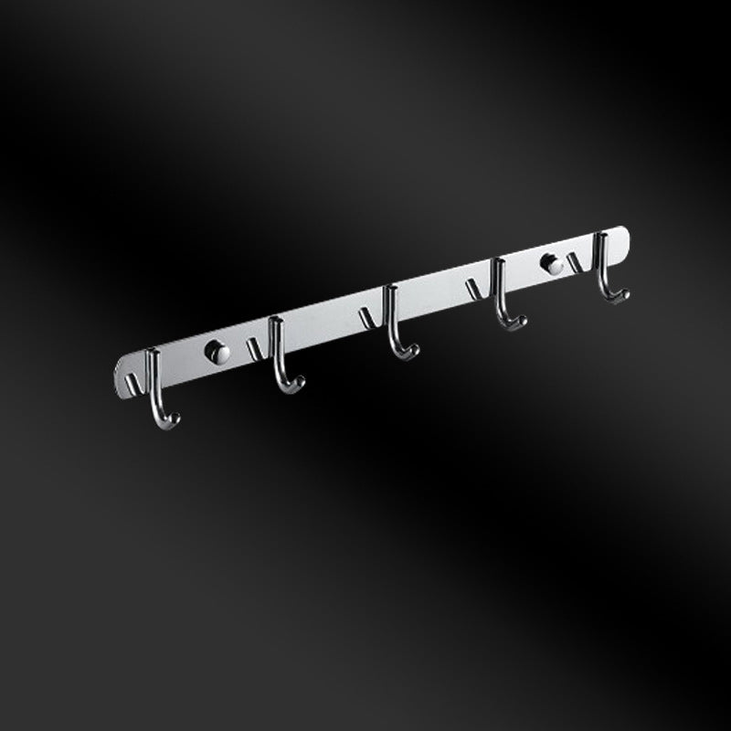 Chrome Modern Bathroom Hardware Set Stainless Steel Robe Hooks/Towel Bar & Bath Shelf