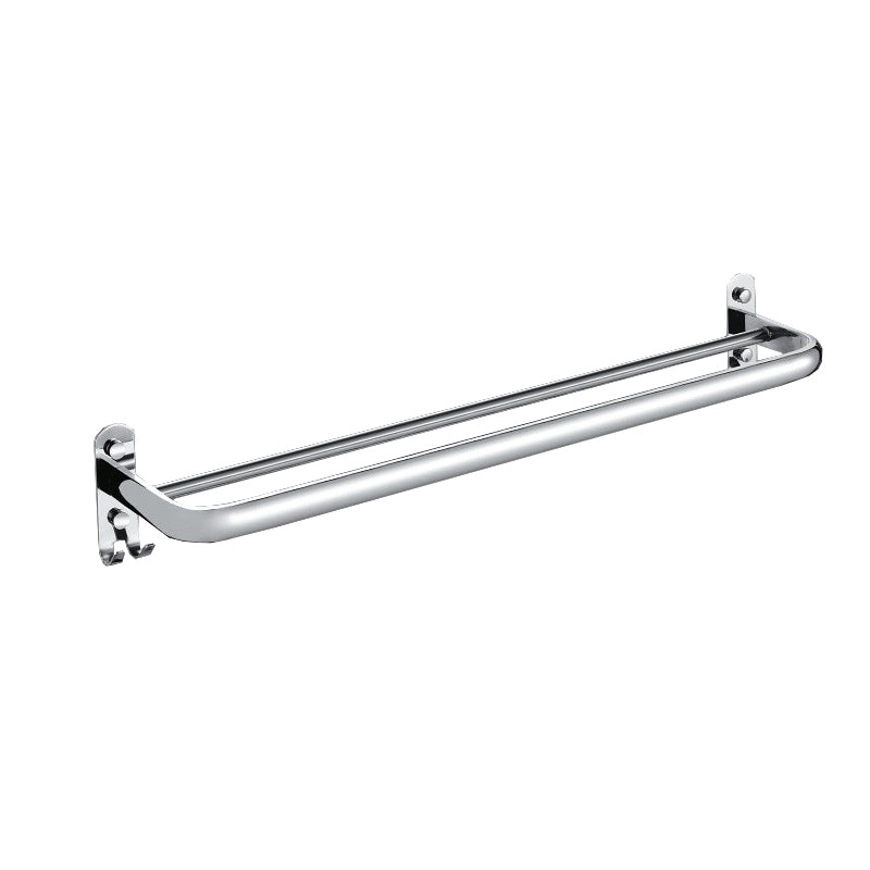 Chrome Modern Bathroom Hardware Set Stainless Steel Robe Hooks/Towel Bar & Bath Shelf