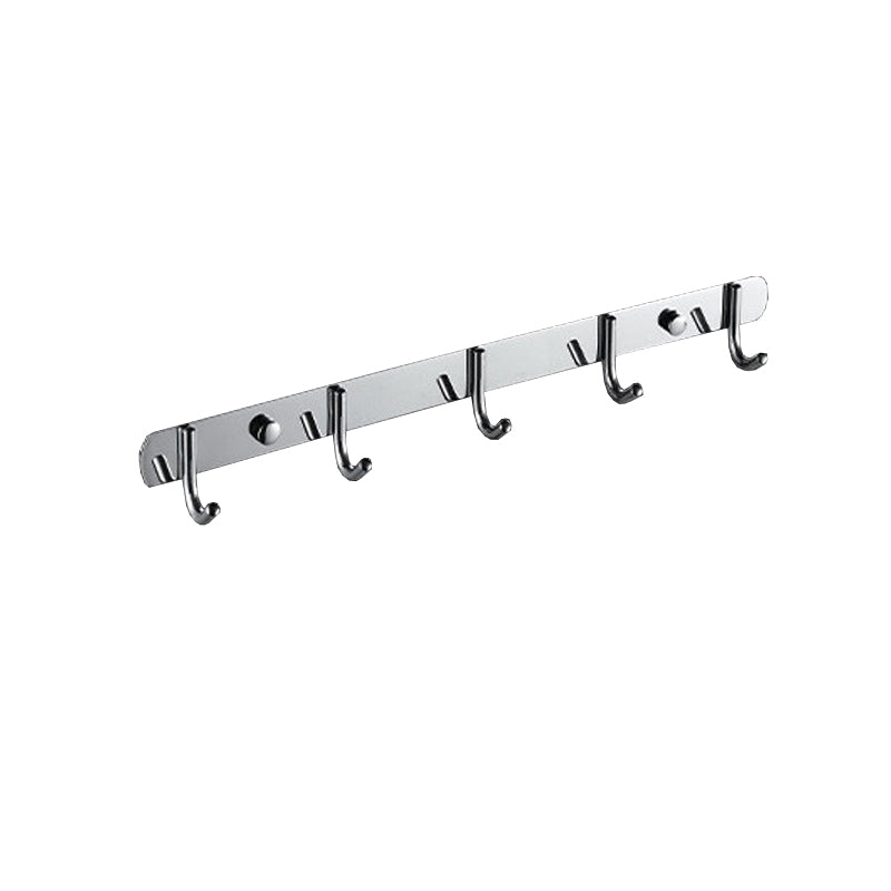 Chrome Modern Bathroom Hardware Set Stainless Steel Robe Hooks/Towel Bar & Bath Shelf