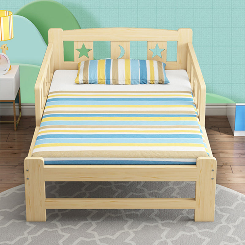 Modern Style Solid Wood Bed Slat Low Profile Standard Bed in Natural