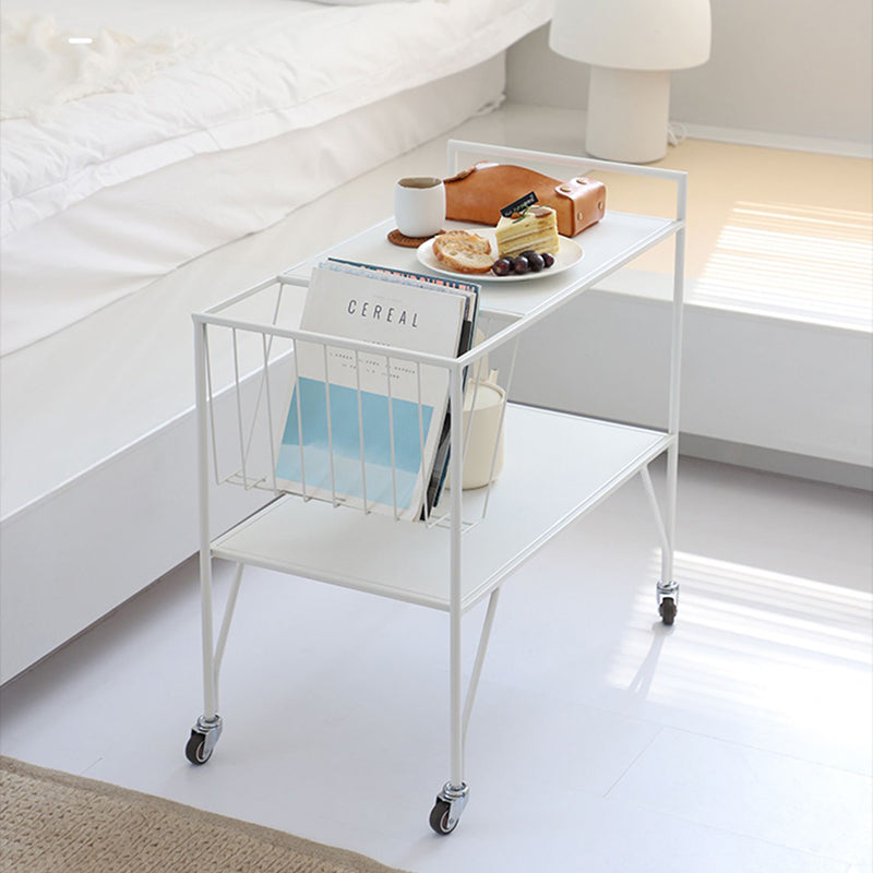 Contemporary Bedside Cabinet Lower Shelf Night Table for Bedroom