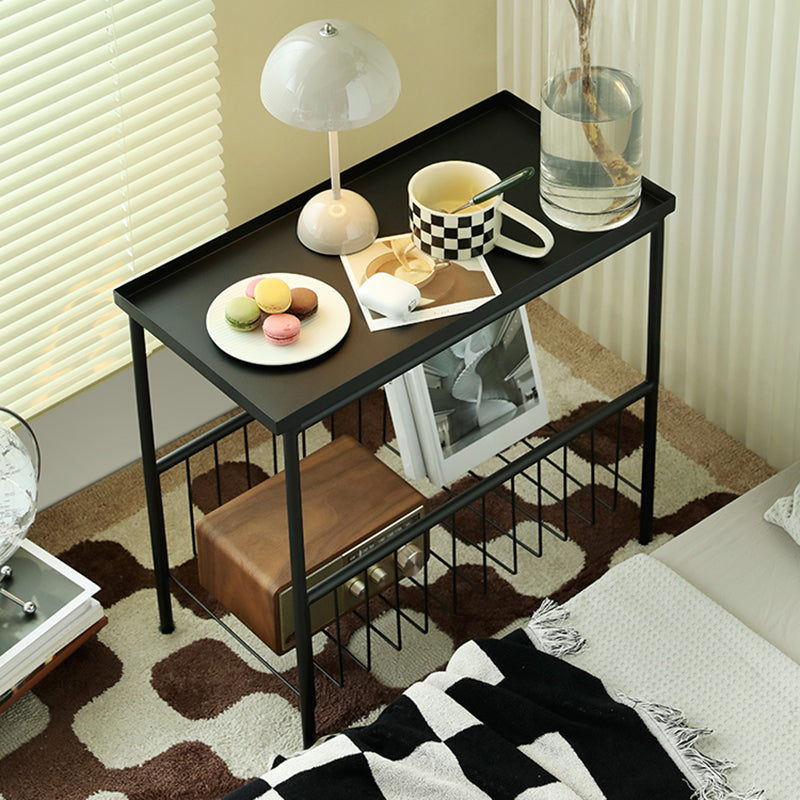 Open Storage Bedside Cabinet Contemporary Night Table for Bedroom