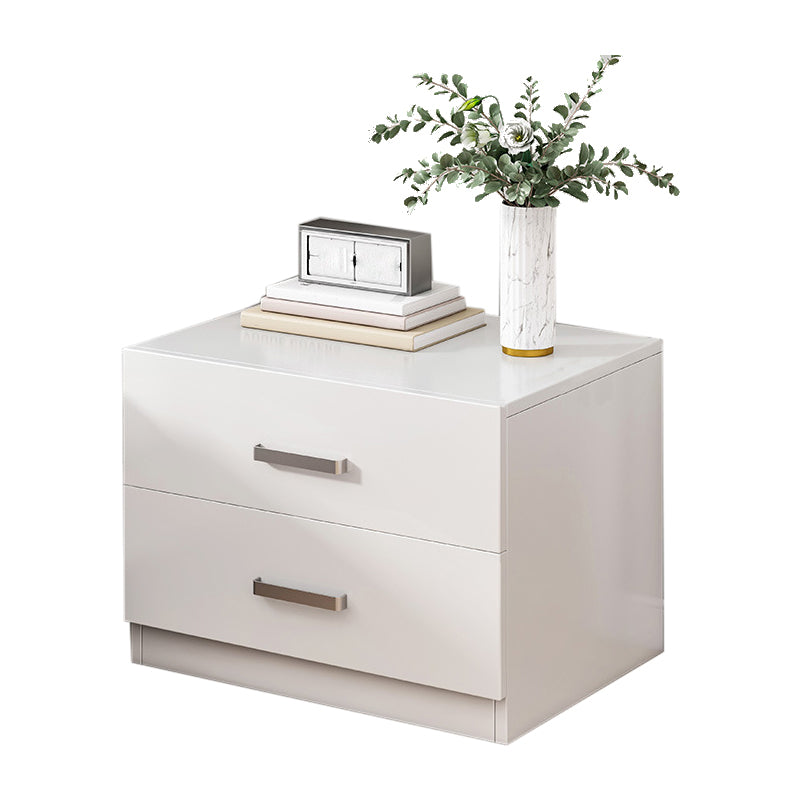 Contemporary Bedside Cabinet Faux Wood Night Table with Drawers