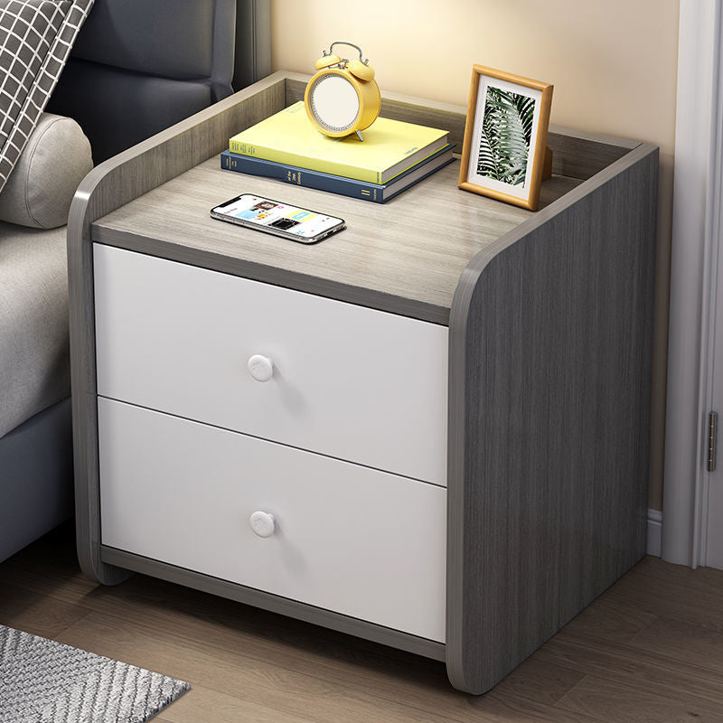 Engineered Wood Bed Nightstand Modern Accent Table Nightstand for Bedroom