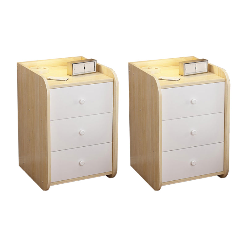 Engineered Wood Bed Nightstand Modern Accent Table Nightstand for Bedroom