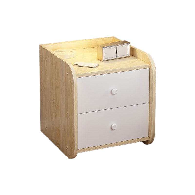 Engineered Wood Bed Nightstand Modern Accent Table Nightstand for Bedroom