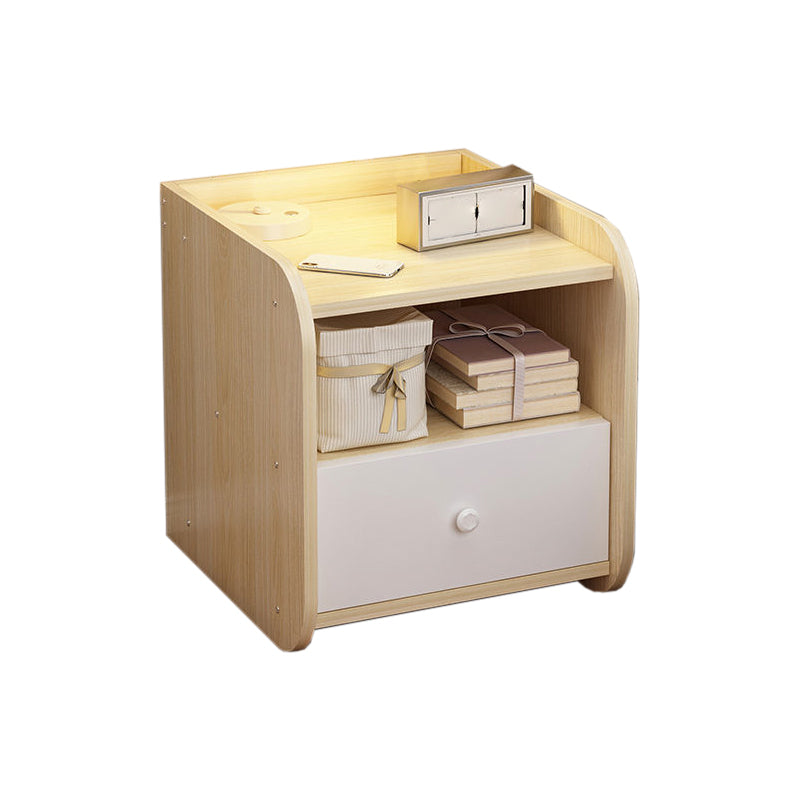 Engineered Wood Bed Nightstand Modern Accent Table Nightstand for Bedroom