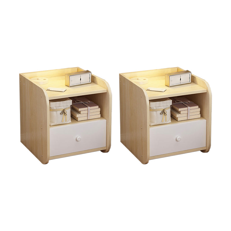 Engineered Wood Bed Nightstand Modern Accent Table Nightstand for Bedroom