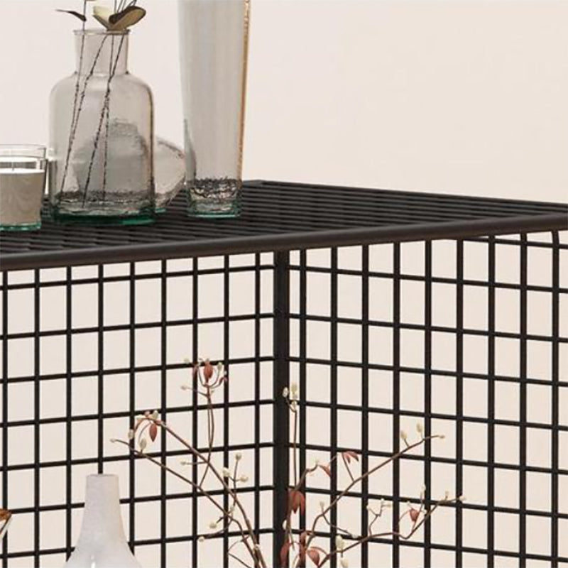 Contemporary Metal Nightstand Open Storage Night Table with Legs