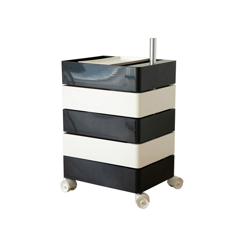 Plastic Bed Nightstand Modern Accent Table Nightstand for Bedroom