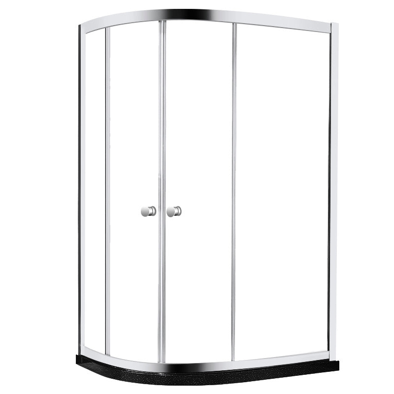 Contemporary Round Shower Stall Clear Tempered Framed Shower Stall