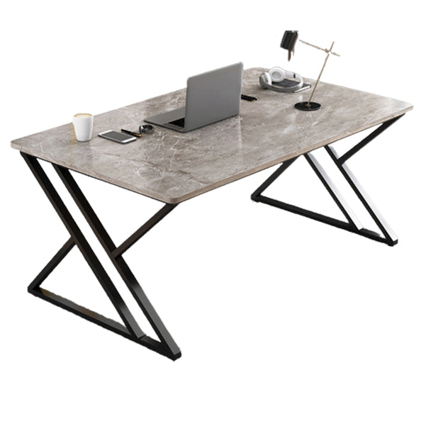 29.25-inch H Industrial Writing Desk Stone Office Desk for Home