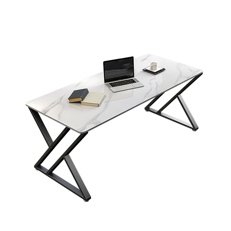 Industrial Office Desk Antique Finish Gaming Desk with Metal Legs