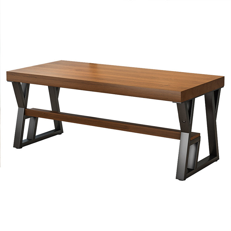 Natural Wood Computer Desk Industrial Rectangular Office Desk