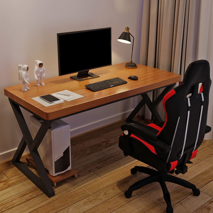 Modern Solid Wood Gaming Desk 29.53" Tall 1-shelf Computer Desk