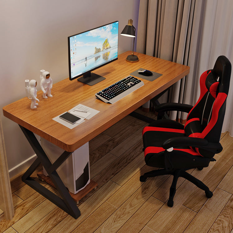 Modern Solid Wood Gaming Desk 29.53" Tall 1-shelf Computer Desk