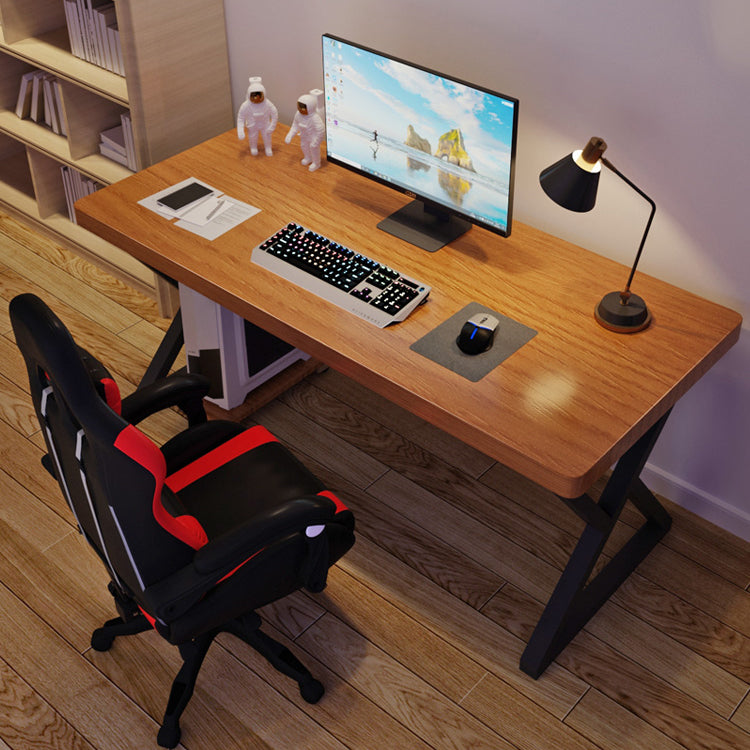 Modern Solid Wood Gaming Desk 29.53" Tall 1-shelf Computer Desk