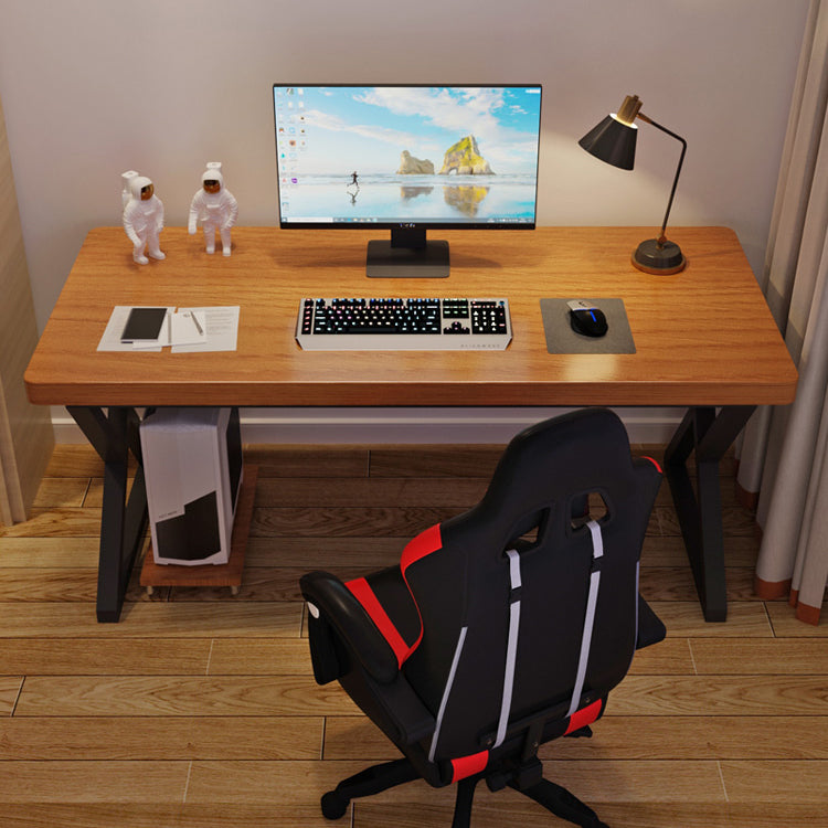 Modern Solid Wood Gaming Desk 29.53" Tall 1-shelf Computer Desk