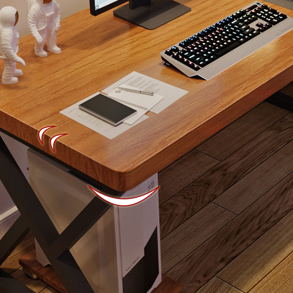 Modern Solid Wood Gaming Desk 29.53" Tall 1-shelf Computer Desk