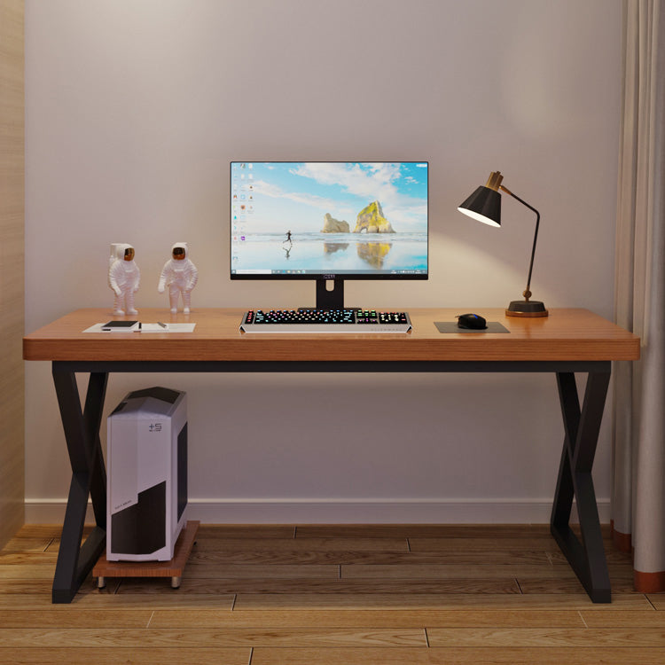 Modern Solid Wood Gaming Desk 29.53" Tall 1-shelf Computer Desk