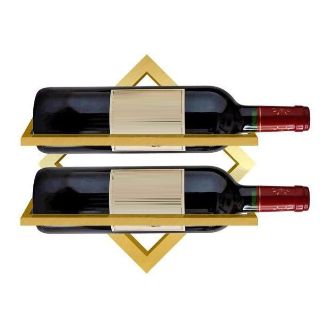 Metal Wall Mounted Wine Rack Contemporary Wine Holder for Living Room