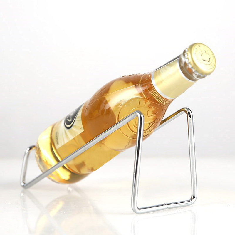 Contemporary Metal Wine Rack Bottle Countertop Bottle Holder for Kitchen