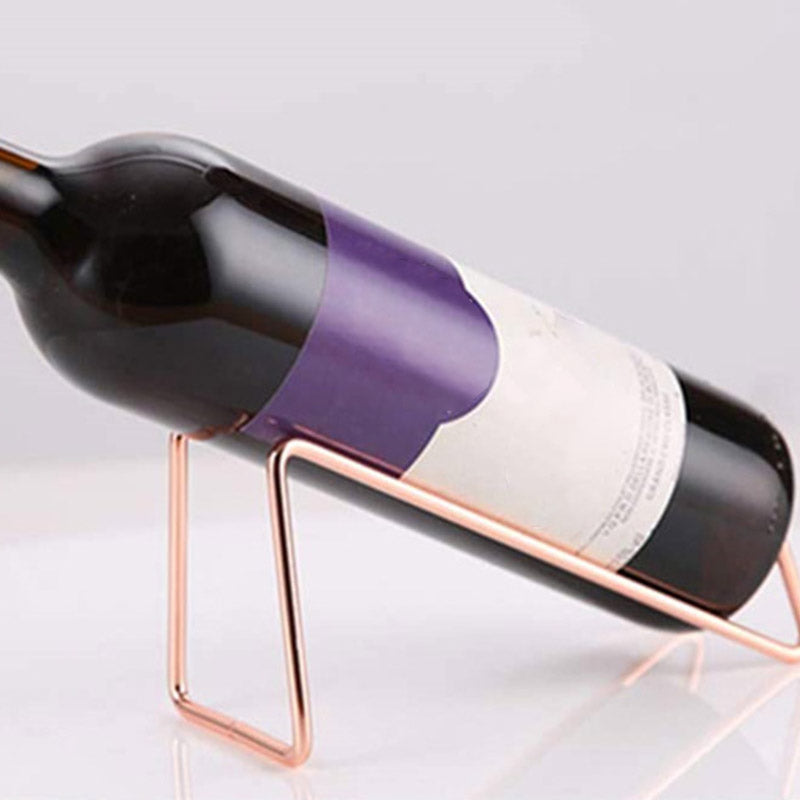 Contemporary Metal Wine Rack Bottle Countertop Bottle Holder for Kitchen