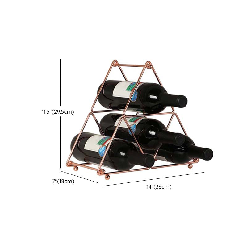 Contemporary Iron Wine Bottle Holder Countertop Bottle Rack for Living Room