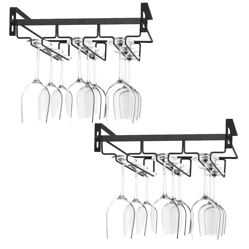 Modern Style Hanging Wine Glass Rack Metal Glass & Stemware Holder for Kitchen