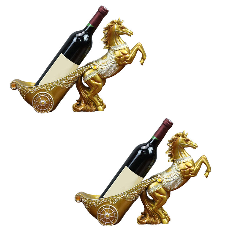 Glam Tabletop Wine Bottle Holder Resin Bottle Wine Rack for Kitchen