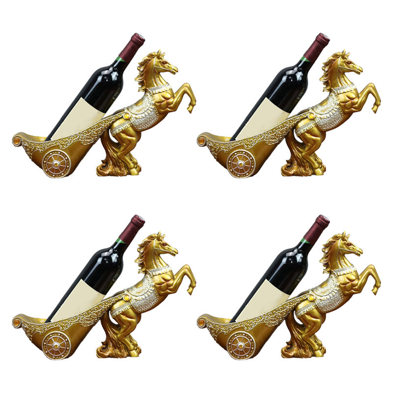 Glam Tabletop Wine Bottle Holder Resin Bottle Wine Rack for Kitchen