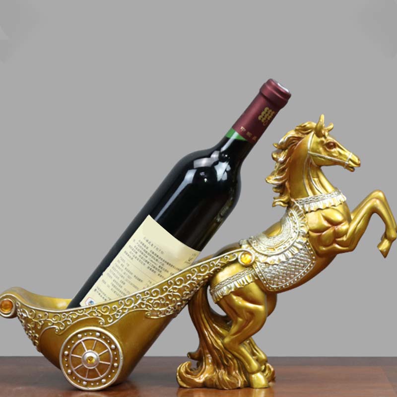 Glam Tabletop Wine Bottle Holder Resin Bottle Wine Rack for Kitchen