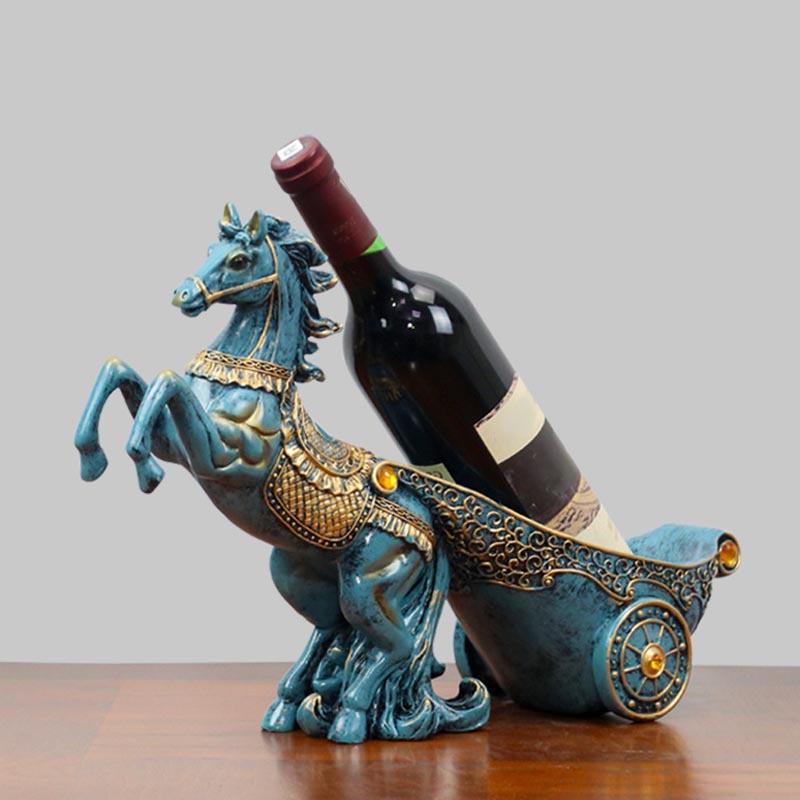 Glam Tabletop Wine Bottle Holder Resin Bottle Wine Rack for Kitchen