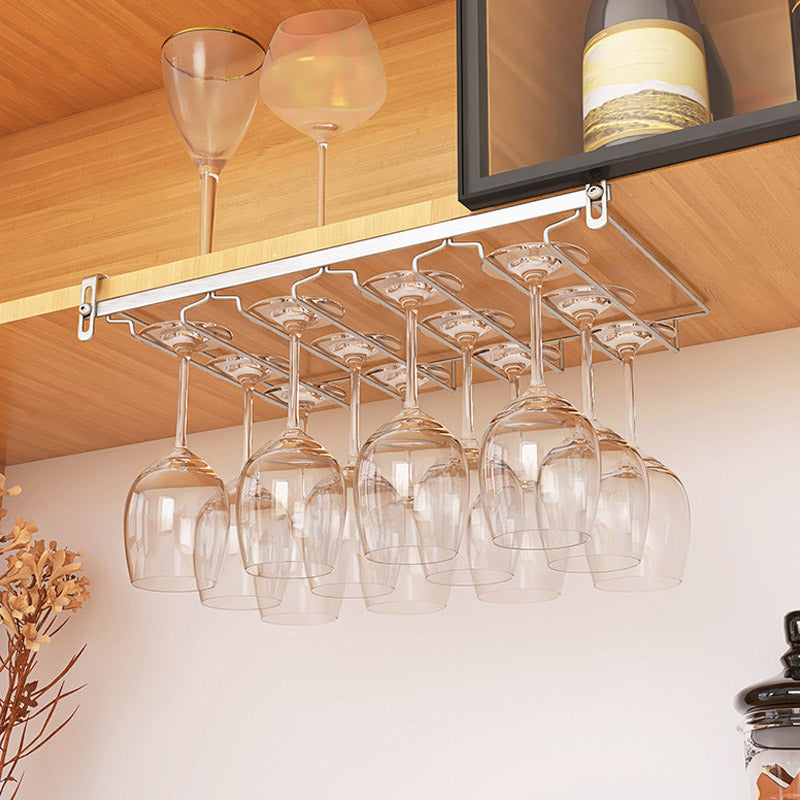 Contemporary Hanging Glass Rack Stainless Steel Glass Rack for Kitchen