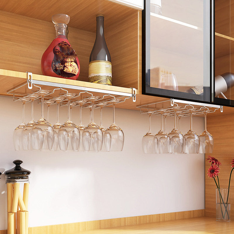 Contemporary Hanging Glass Rack Stainless Steel Glass Rack for Kitchen